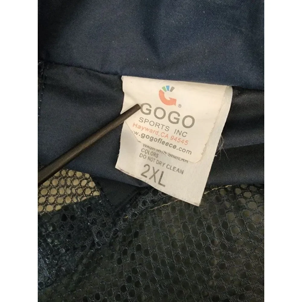 GoGo Sports Inc Zip up Windbreaker Jacket, 2XL, Men's